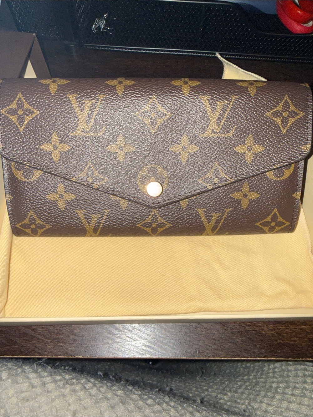Louis Vuitton Sarah Monogram Envelope Wallet